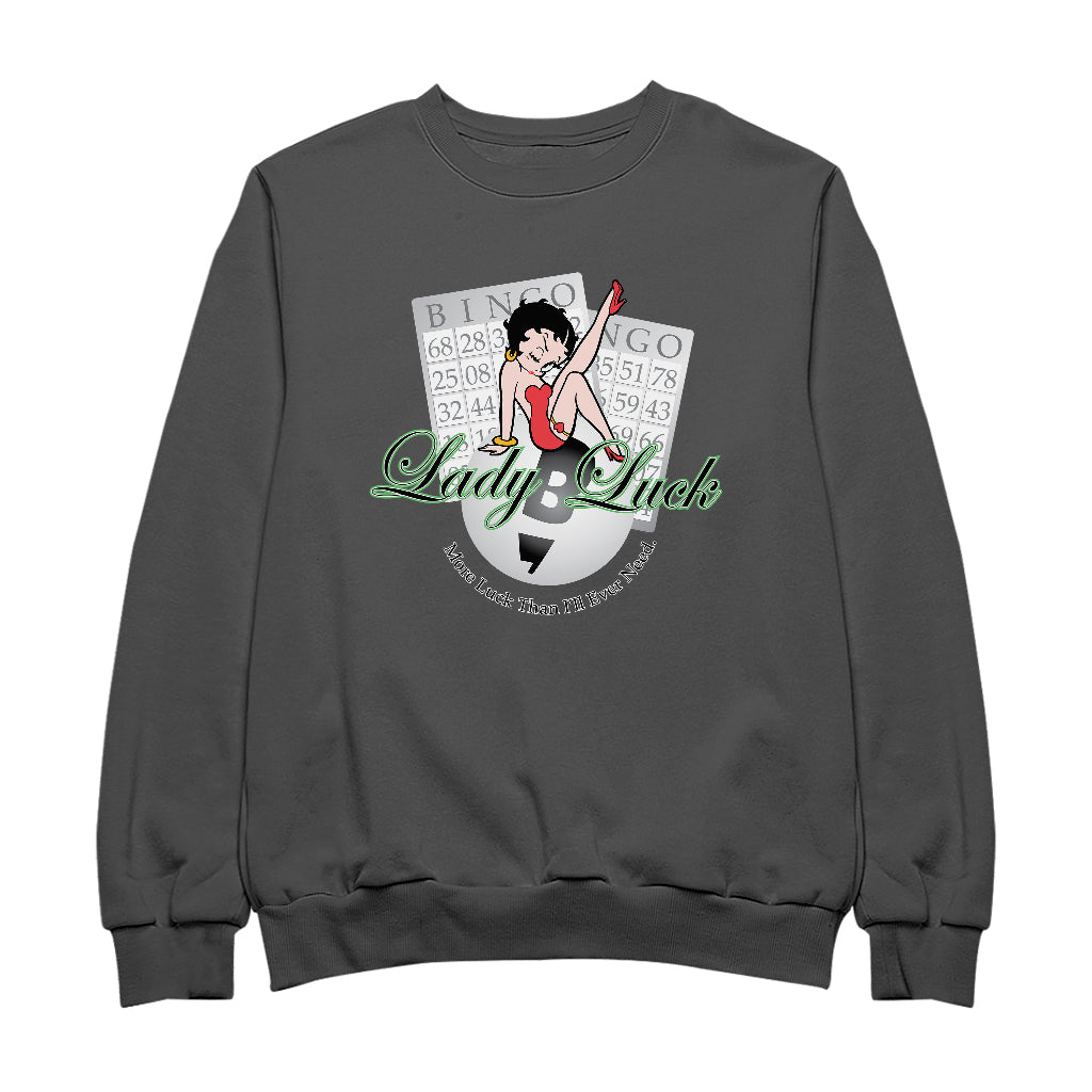 Betty Boop More Luck Than I'll Ever Need Men's Sweatshirt