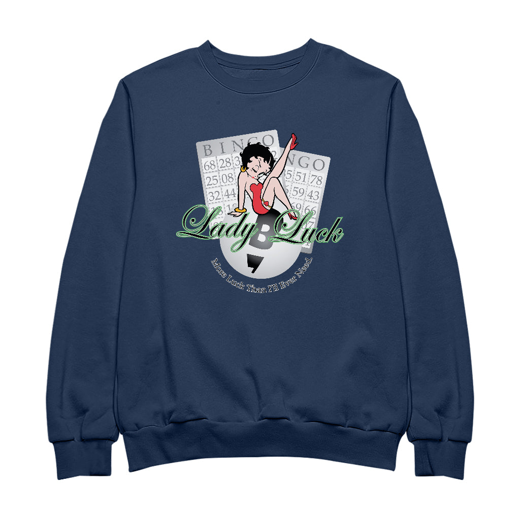 Betty Boop More Luck Than I'll Ever Need Men's Sweatshirt