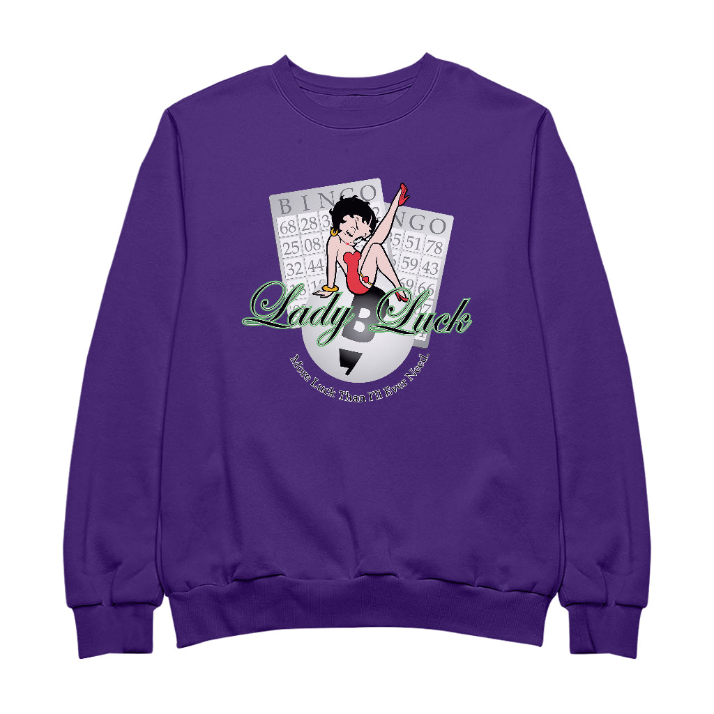 Betty Boop More Luck Than I'll Ever Need Men's Sweatshirt