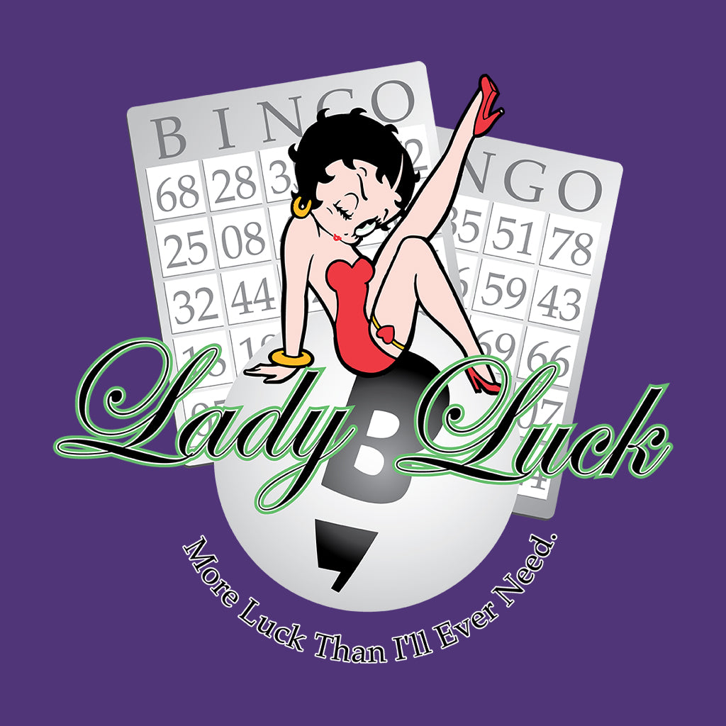 Betty Boop More Luck Than I'll Ever Need Kids Hooded Sweatshirt