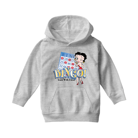 Betty Boop Bingo Sealed With A Kiss! Kids Hooded Sweatshirt