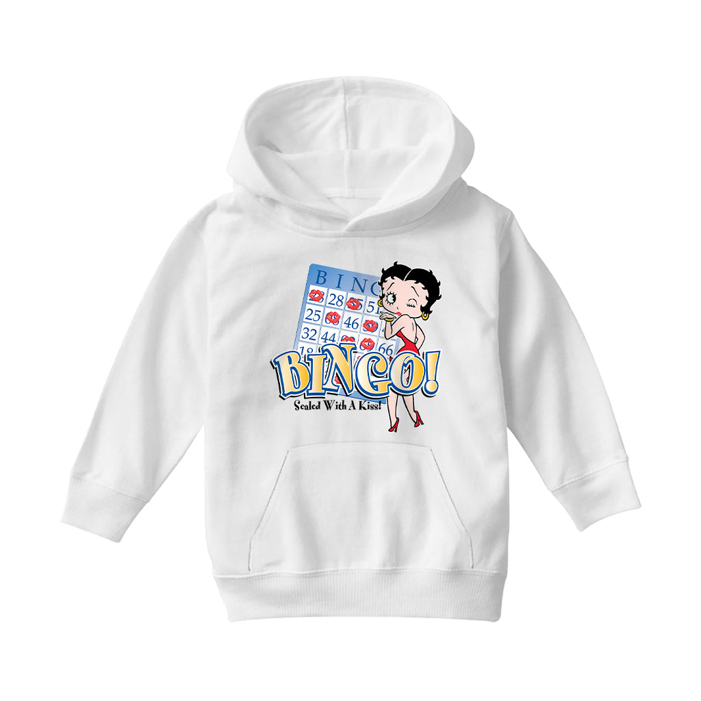 Betty Boop Bingo Sealed With A Kiss! Kids Hooded Sweatshirt