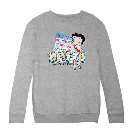 Betty Boop Bingo Sealed With A Kiss! Kids Sweatshirt