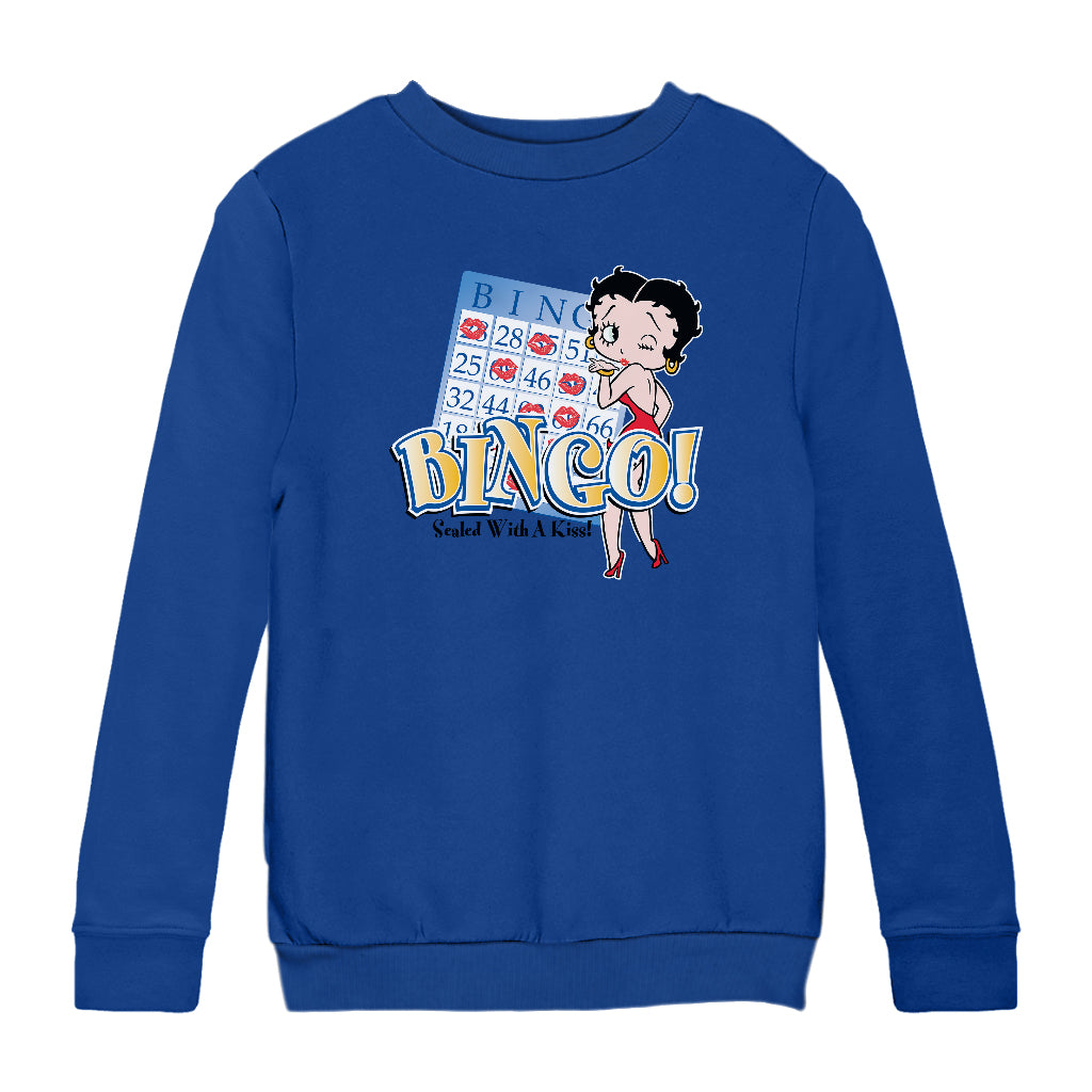 Betty Boop Bingo Sealed With A Kiss! Kids Sweatshirt