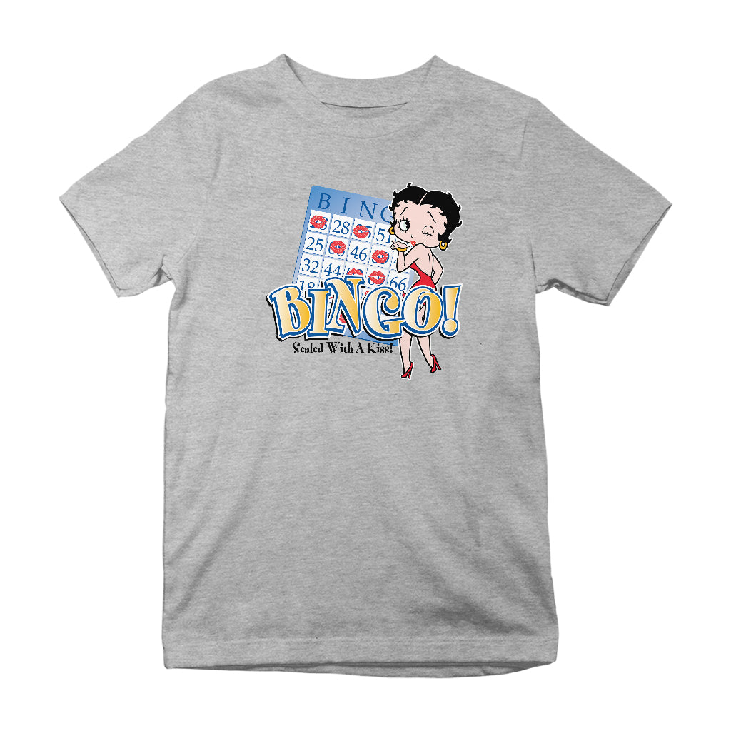 Betty Boop Bingo Sealed With A Kiss! Kids T-Shirt