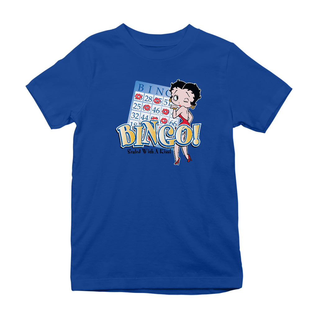 Betty Boop Bingo Sealed With A Kiss! Kids T-Shirt