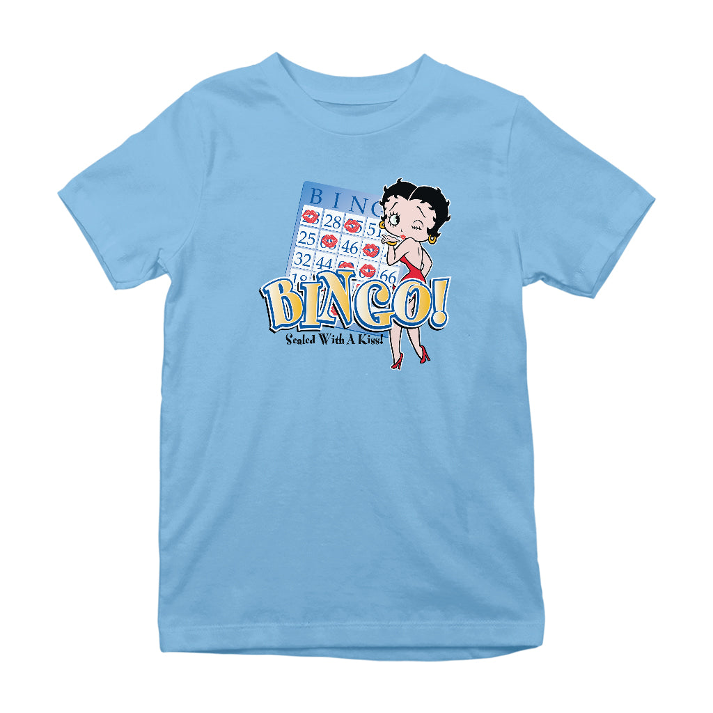 Betty Boop Bingo Sealed With A Kiss! Kids T-Shirt