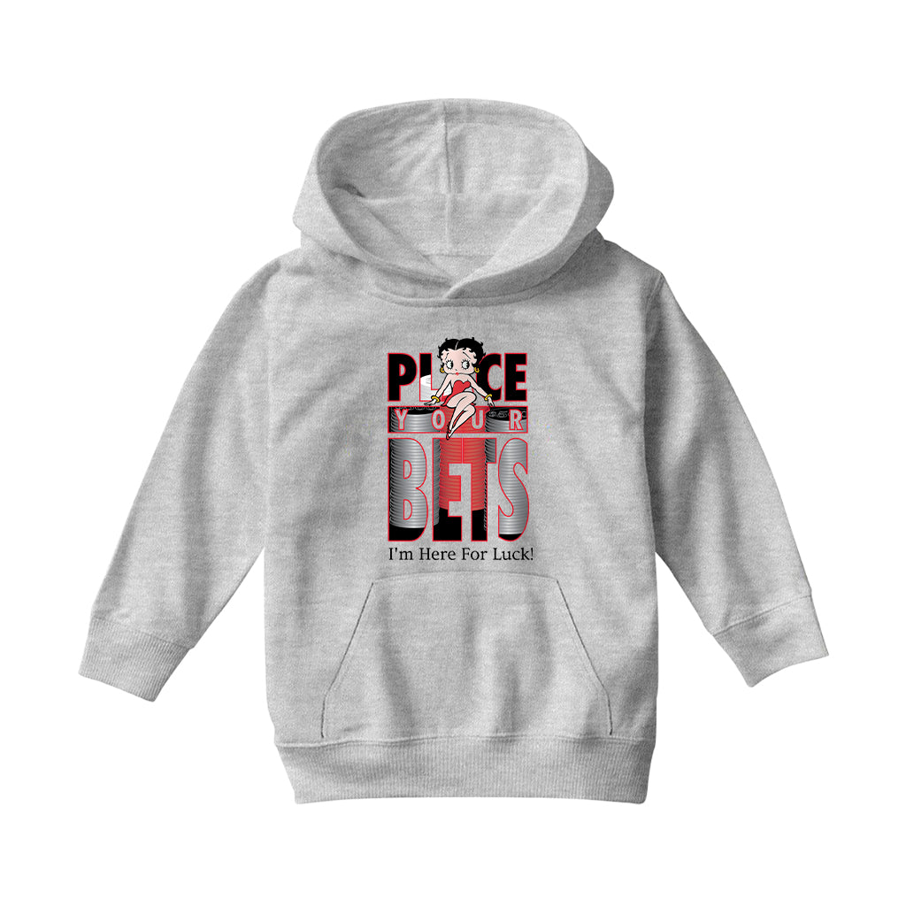 Betty Boop Place Your Bets Kids Hooded Sweatshirt