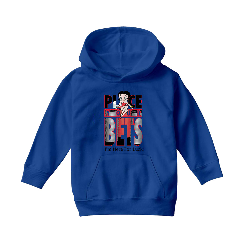 Betty Boop Place Your Bets Kids Hooded Sweatshirt