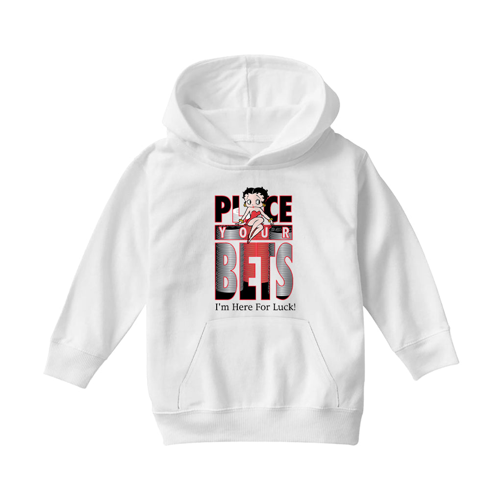 Betty Boop Place Your Bets Kids Hooded Sweatshirt