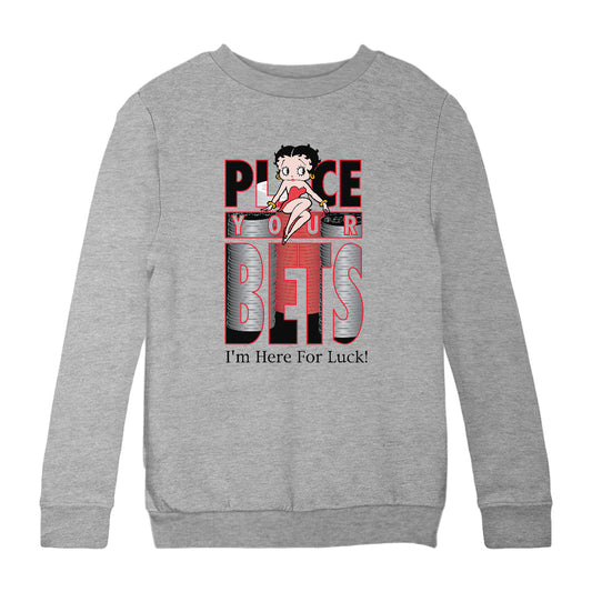 Betty Boop Place Your Bets Kids Sweatshirt