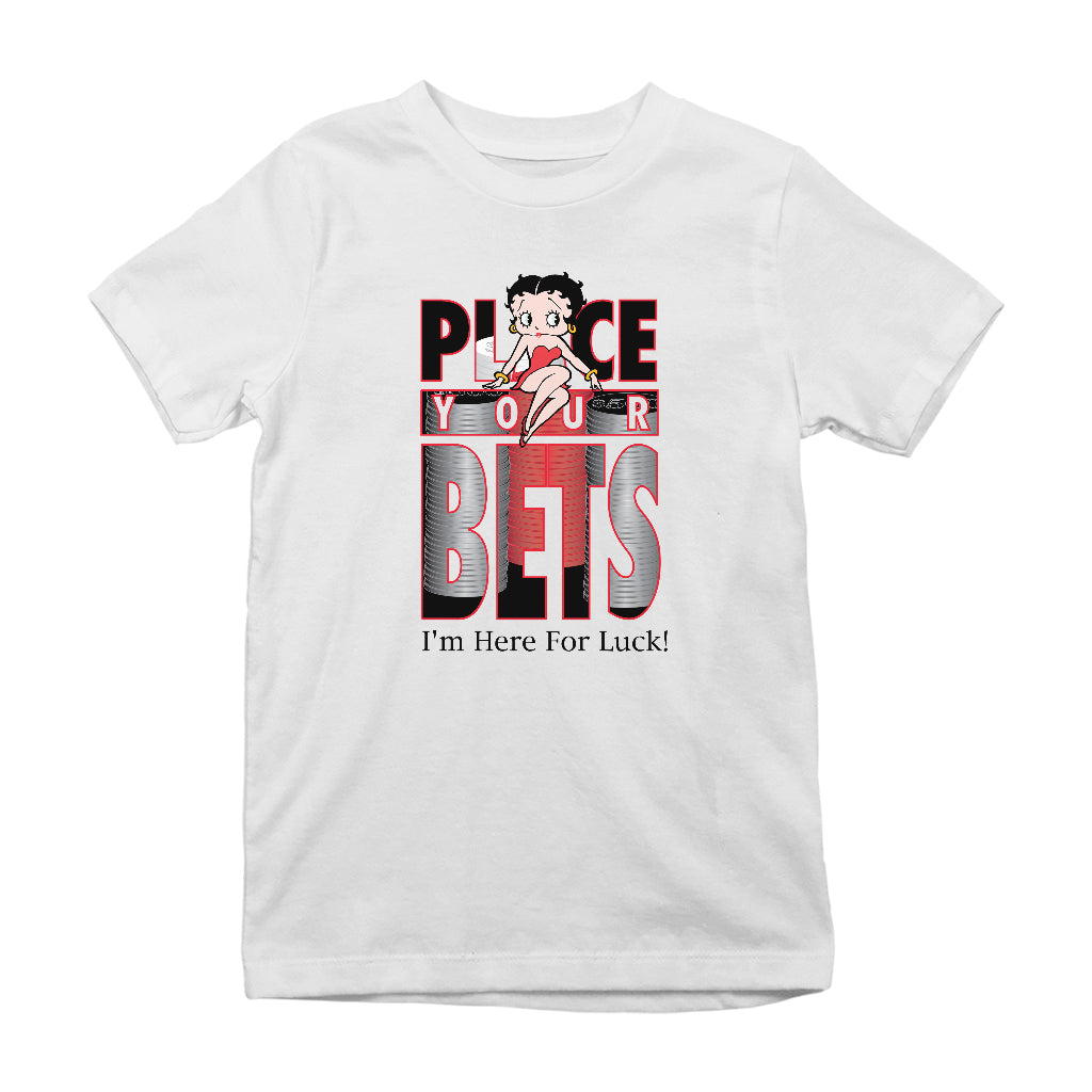 Betty Boop Place Your Bets Kids T-Shirt