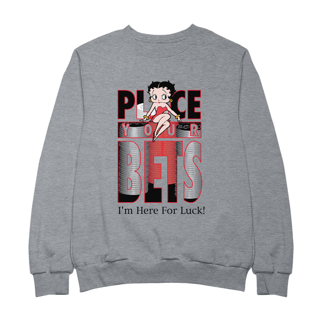 Betty Boop Place Your Bets Men's Sweatshirt