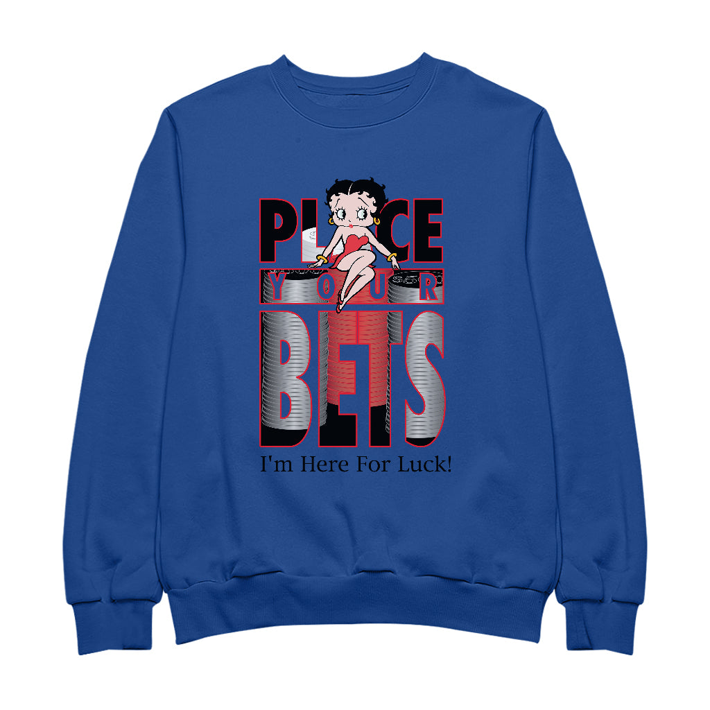 Betty Boop Place Your Bets Men's Sweatshirt