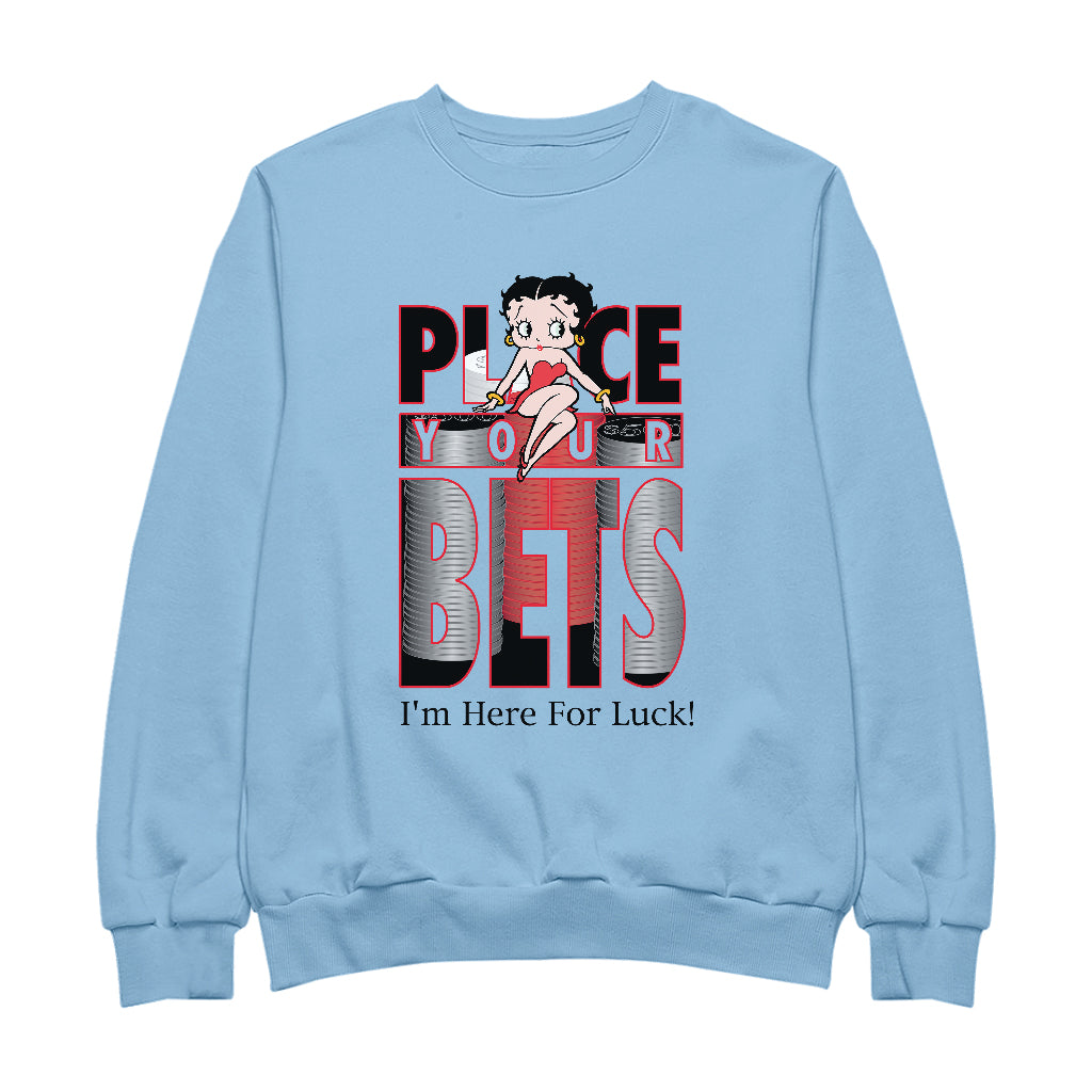 Betty Boop Place Your Bets Men's Sweatshirt