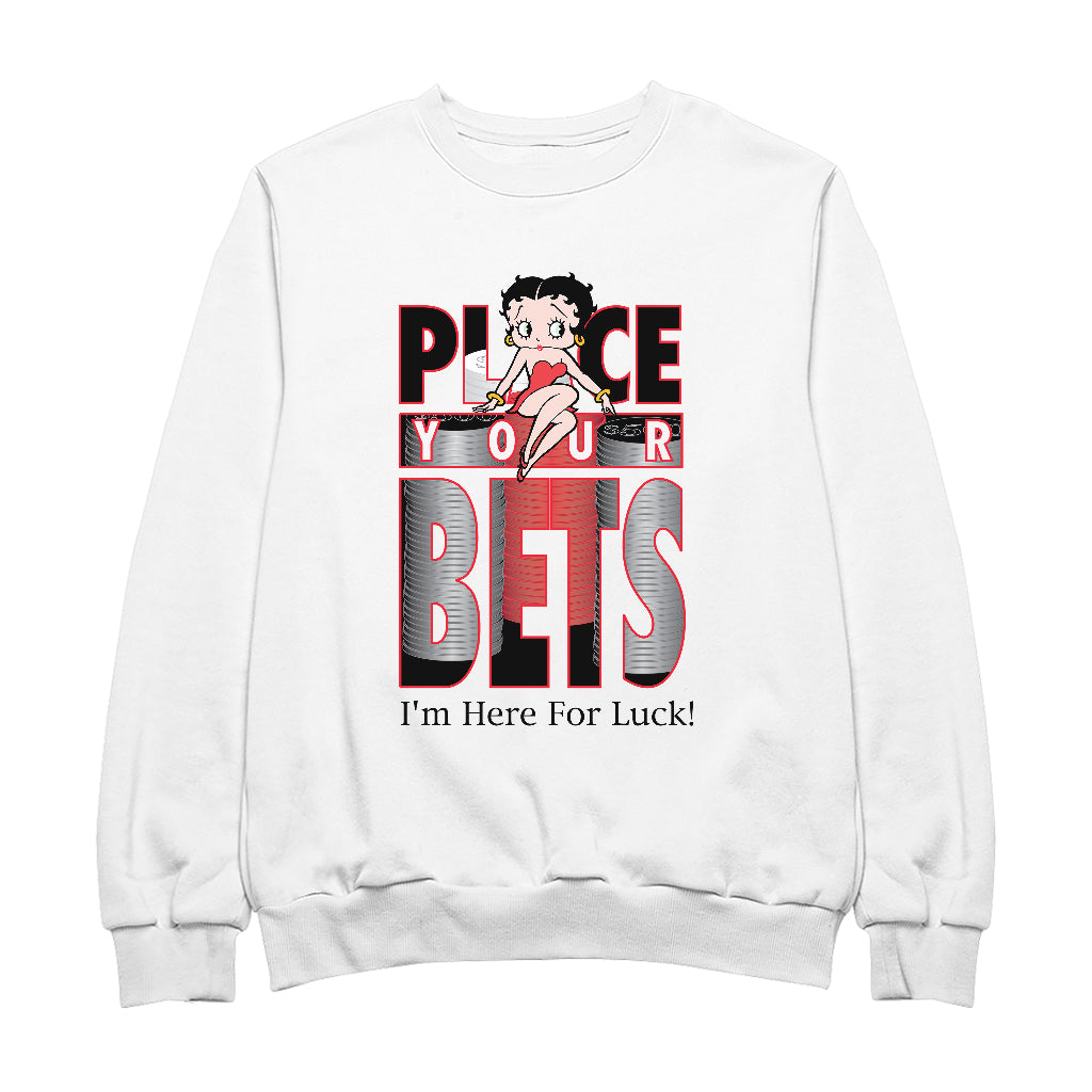 Betty Boop Place Your Bets Men's Sweatshirt