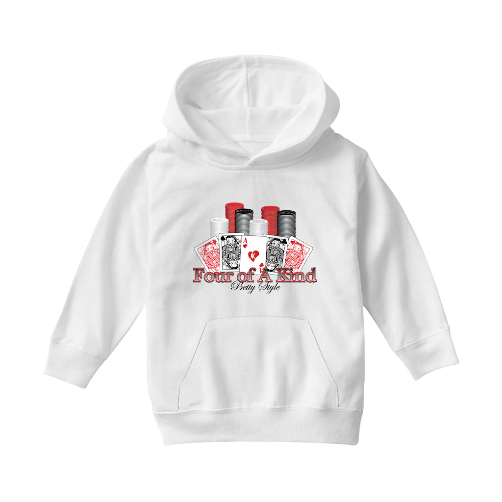 Betty Boop Betty Style Four Of A Kind Kids Hooded Sweatshirt