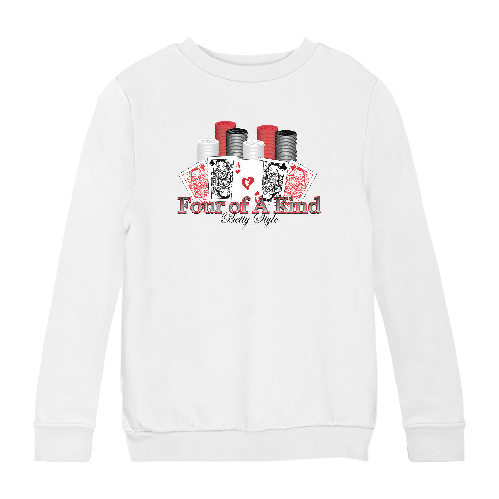 Betty Boop Betty Style Four Of A Kind Kids Sweatshirt