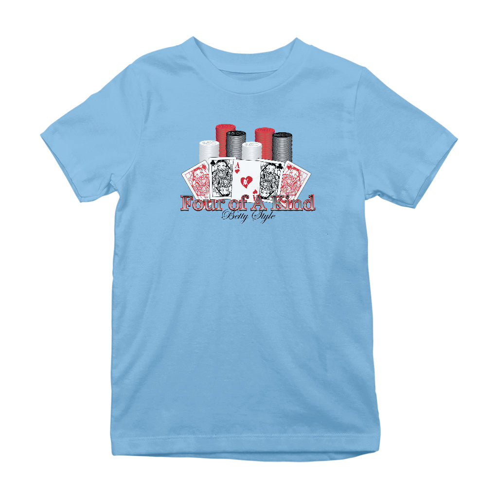 Betty Boop Betty Style Four Of A Kind Kids T-Shirt