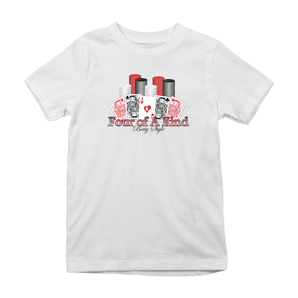 Betty Boop Betty Style Four Of A Kind Kids T-Shirt