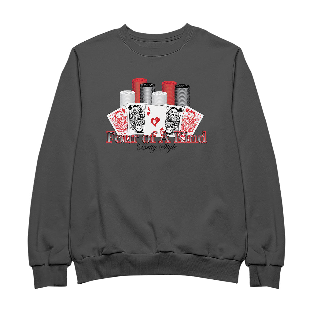 Betty Boop Betty Style Four Of A Kind Men's Sweatshirt