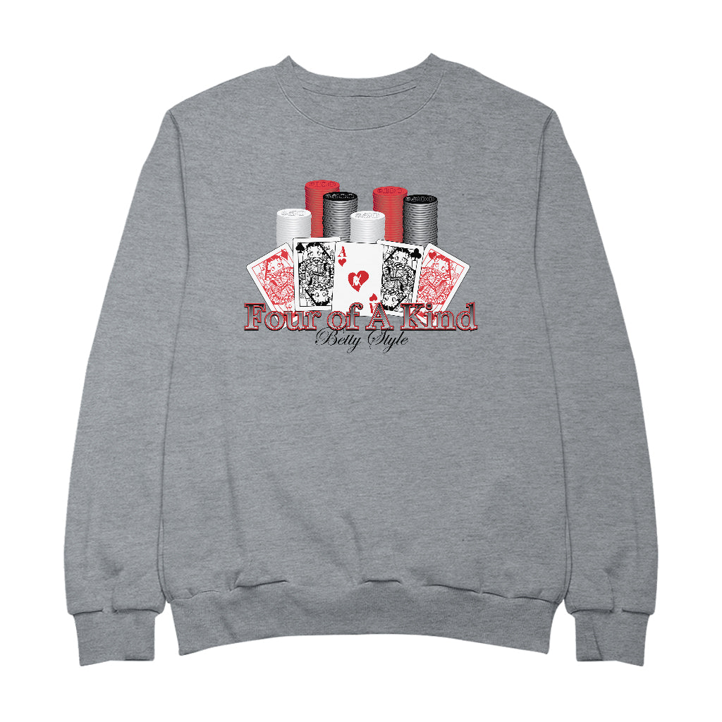 Betty Boop Betty Style Four Of A Kind Men's Sweatshirt