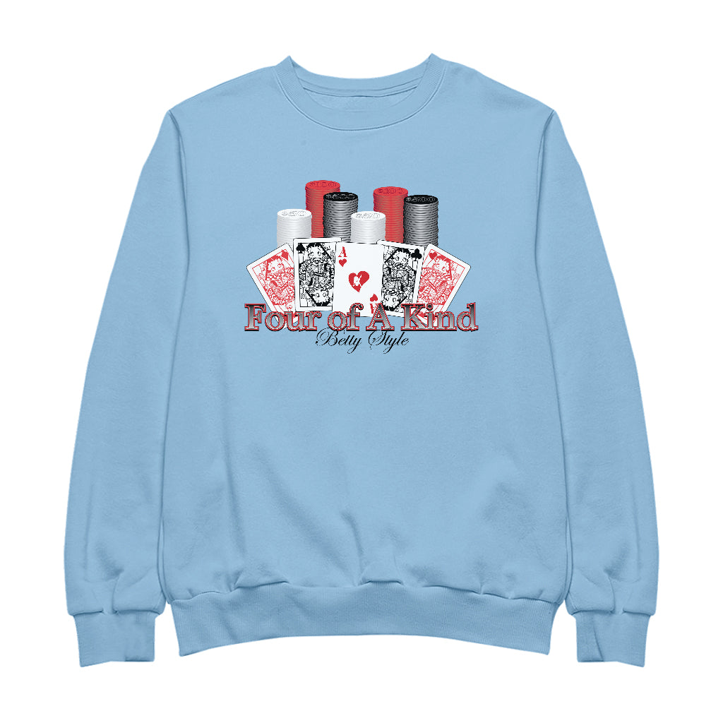 Betty Boop Betty Style Four Of A Kind Men's Sweatshirt