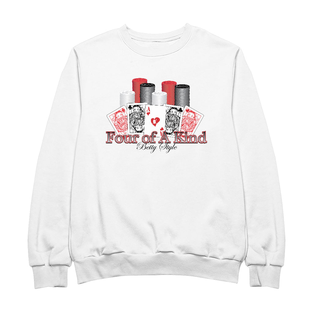 Betty Boop Betty Style Four Of A Kind Men's Sweatshirt