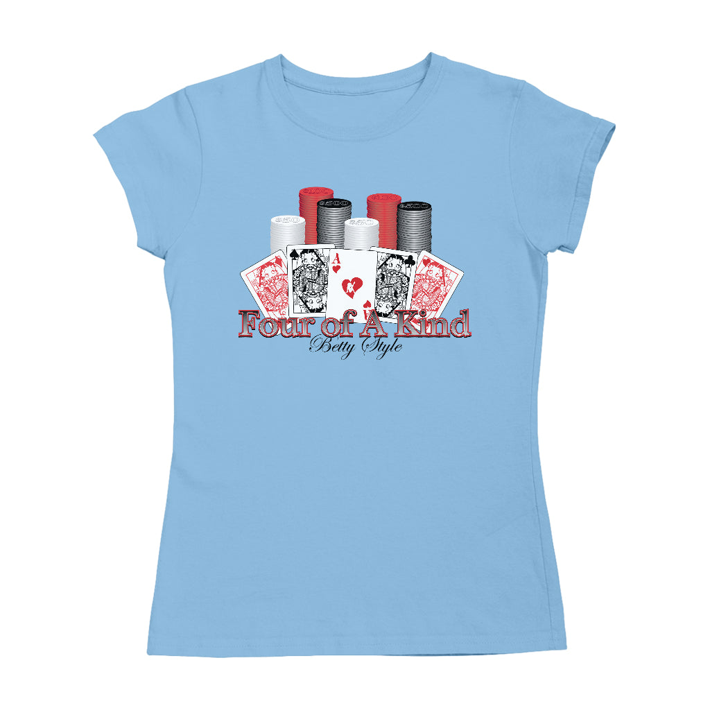 Betty Boop Betty Style Four Of A Kind Women's T-Shirt