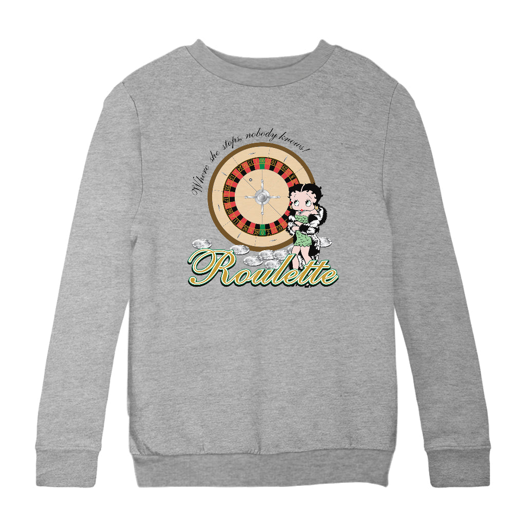 Betty Boop Roulette Kids Sweatshirt