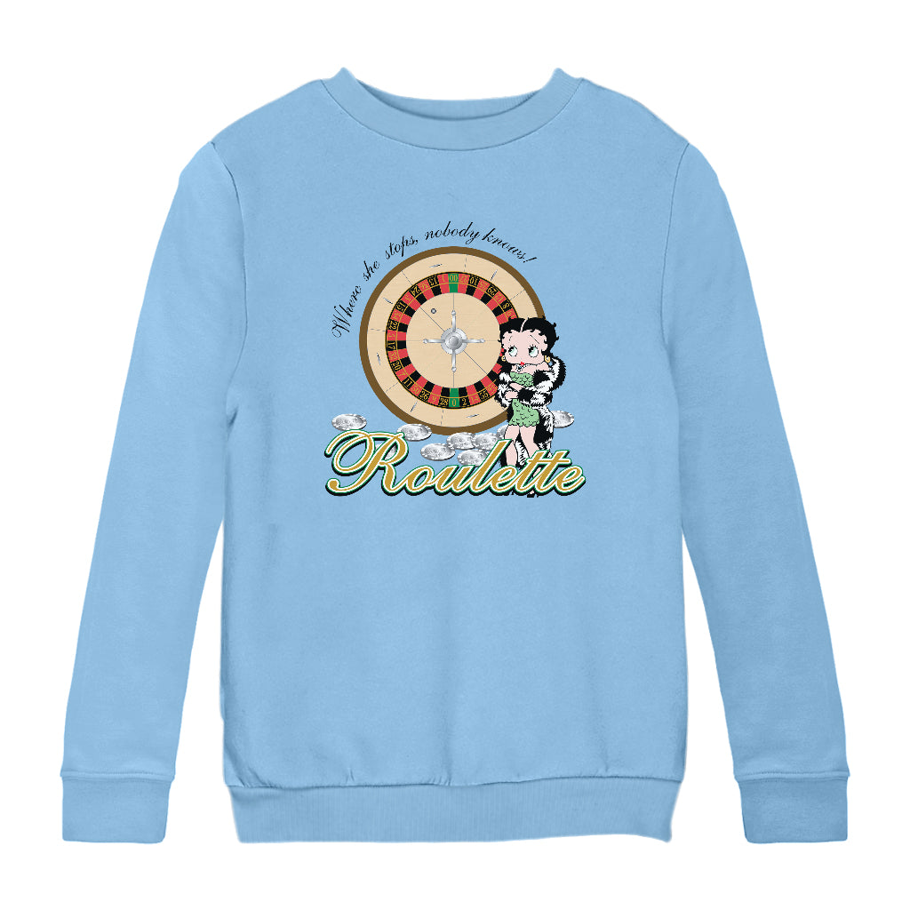 Betty Boop Roulette Kids Sweatshirt