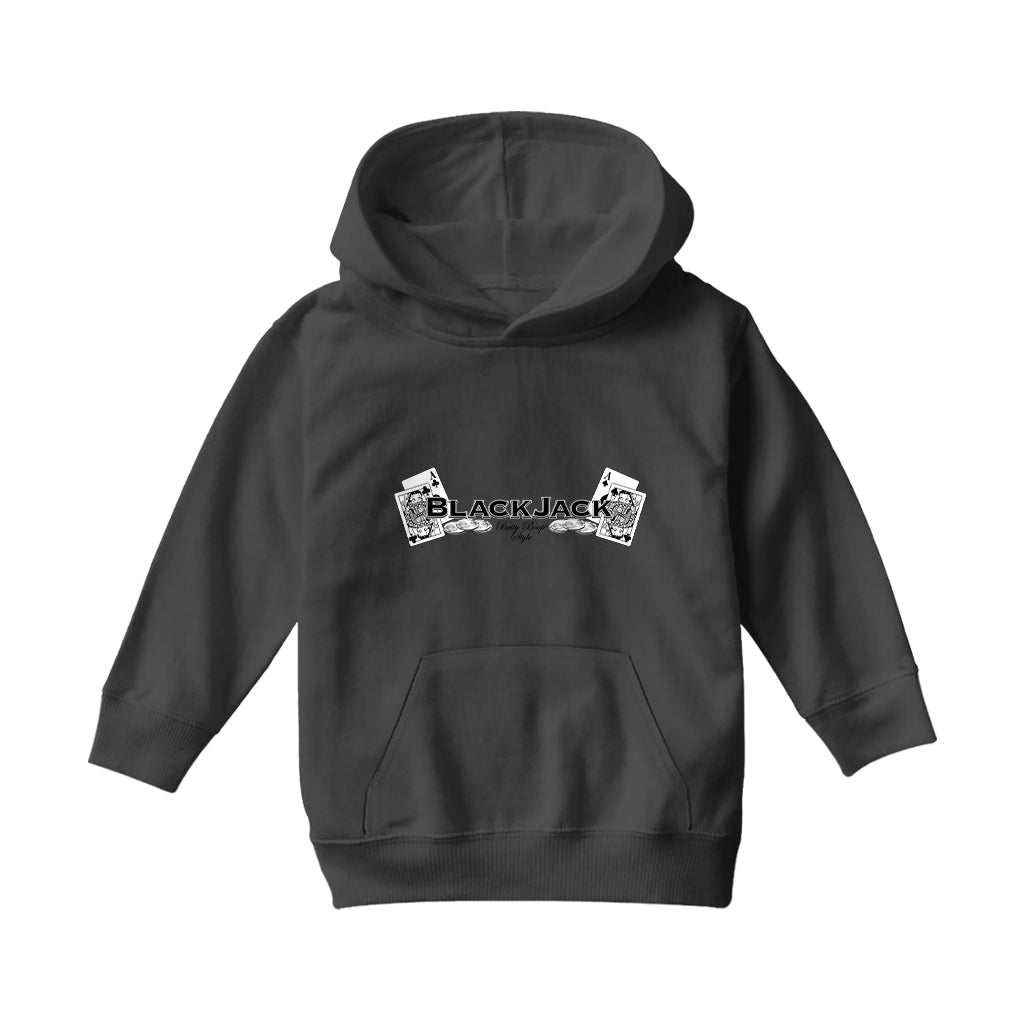 Betty Boop Blackjack Kids Hooded Sweatshirt