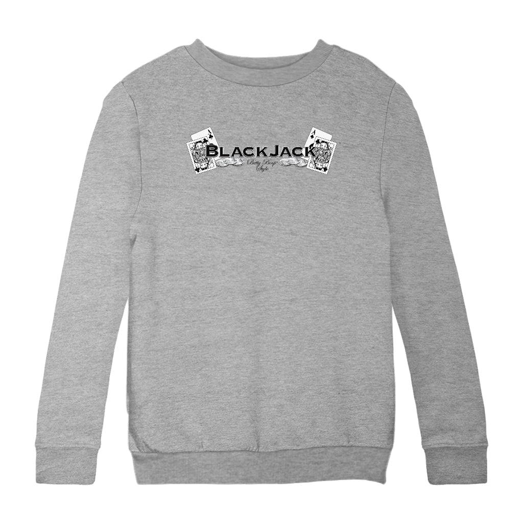 Betty Boop Blackjack Kids Sweatshirt