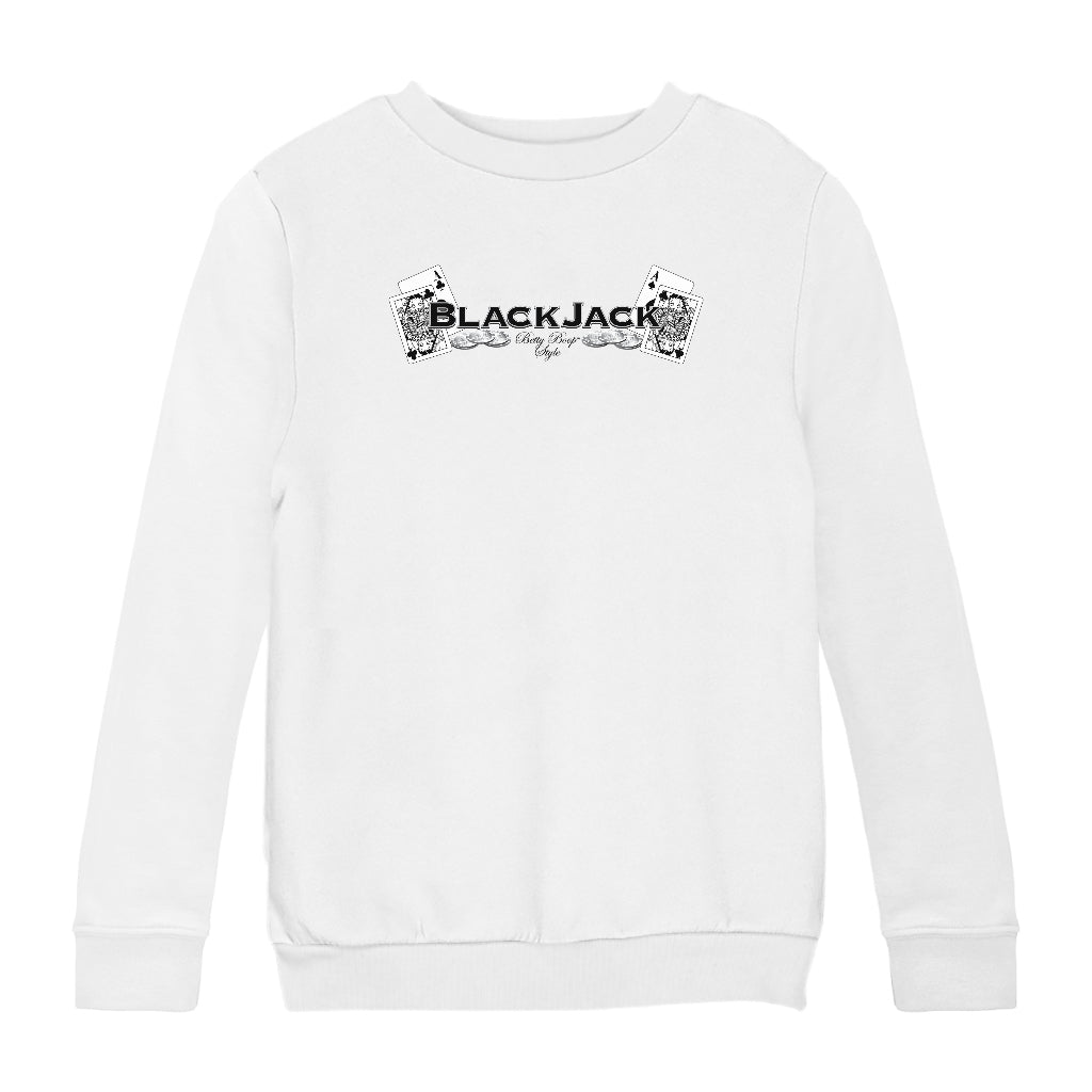 Betty Boop Blackjack Kids Sweatshirt