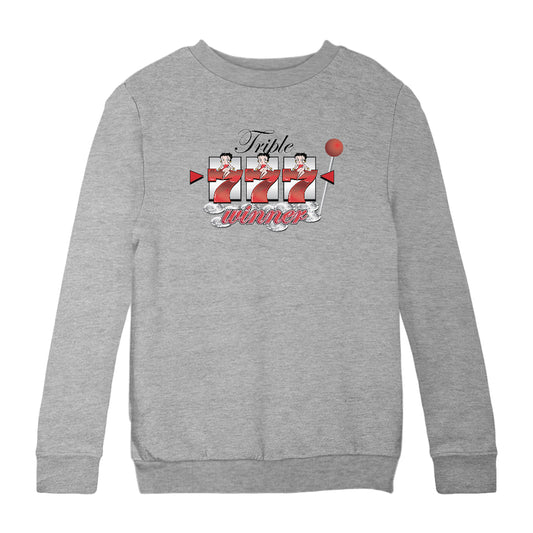 Betty Boop Triple Seven Winner Kids Sweatshirt