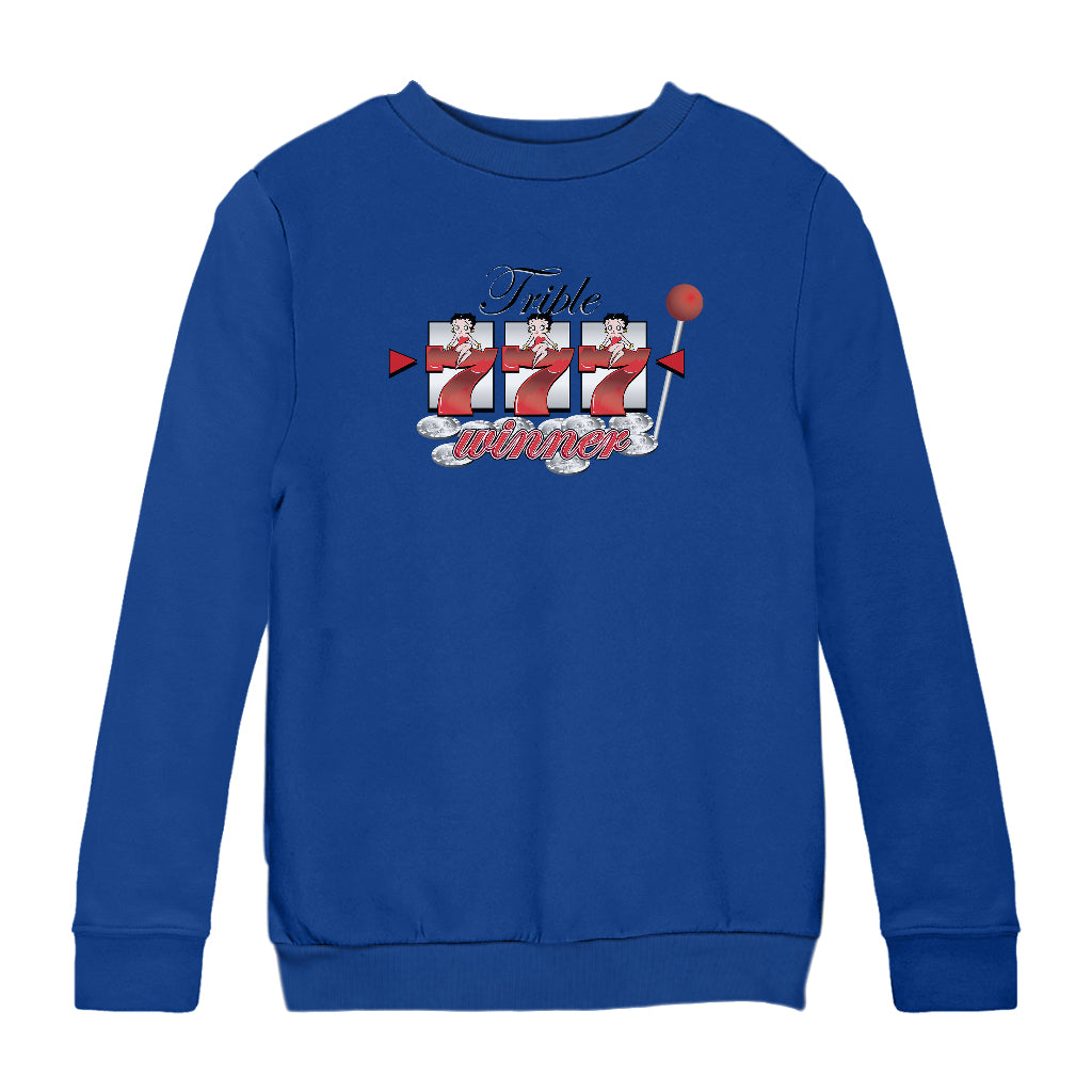 Betty Boop Triple Seven Winner Kids Sweatshirt