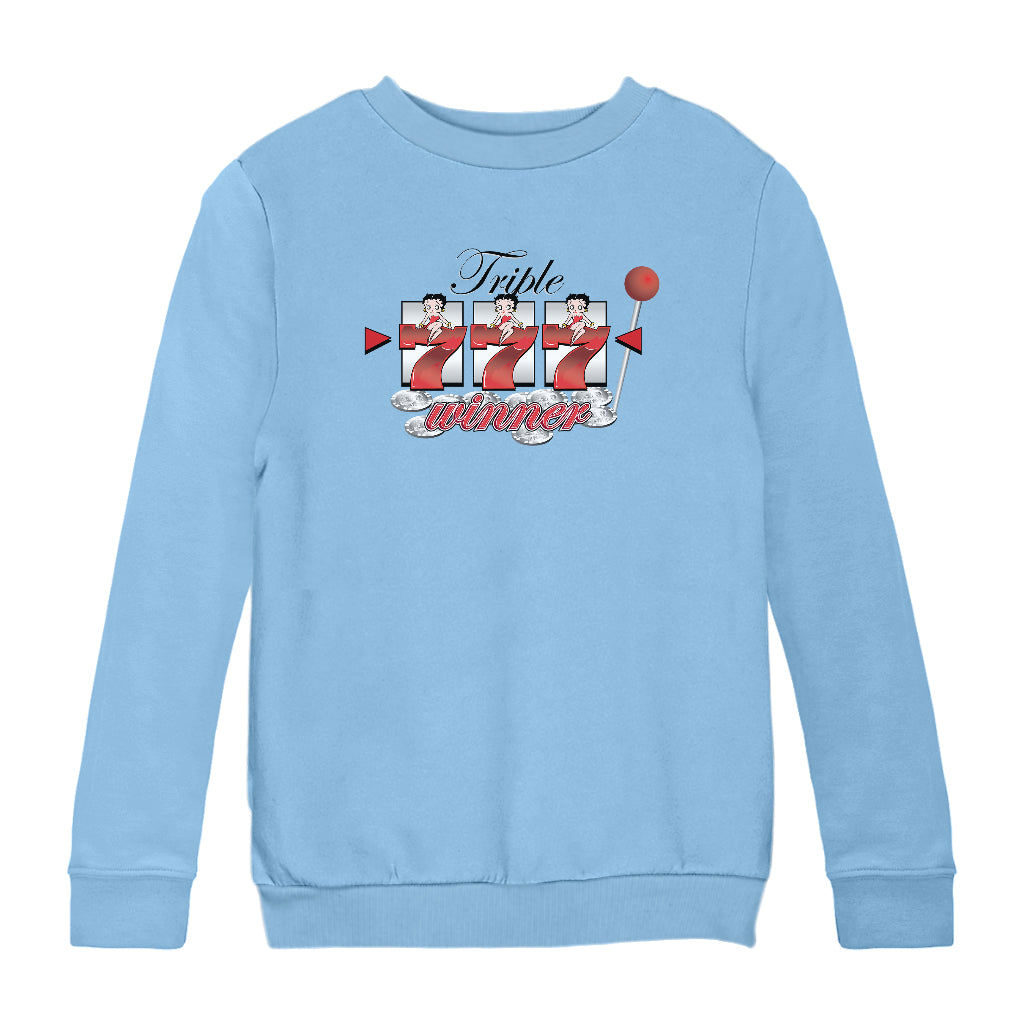 Betty Boop Triple Seven Winner Kids Sweatshirt
