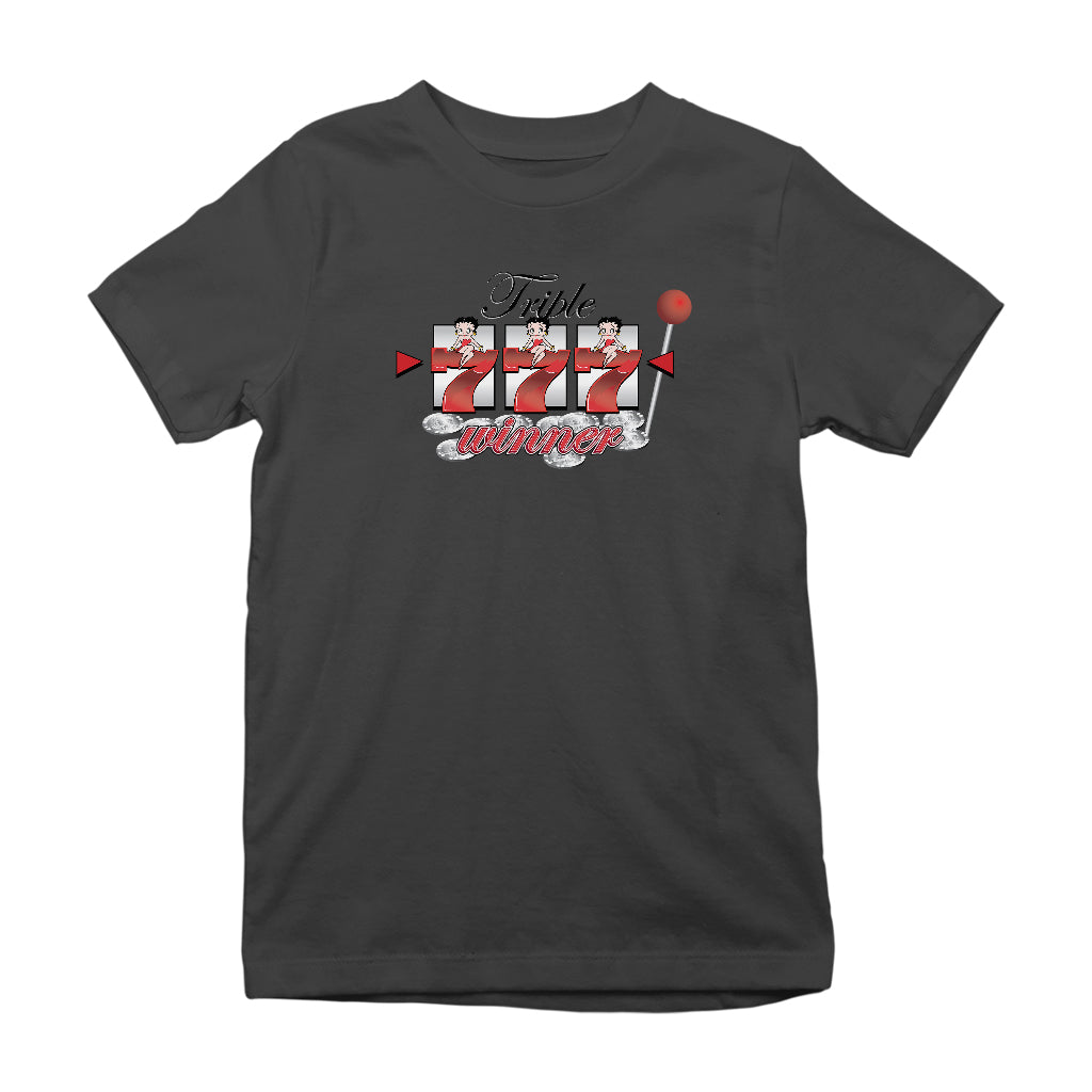 Betty Boop Triple Seven Winner Kids T-Shirt