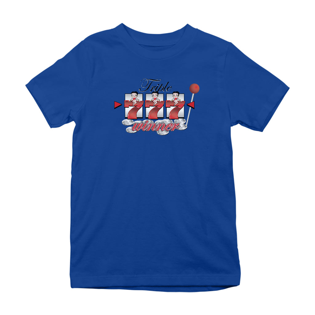 Betty Boop Triple Seven Winner Kids T-Shirt