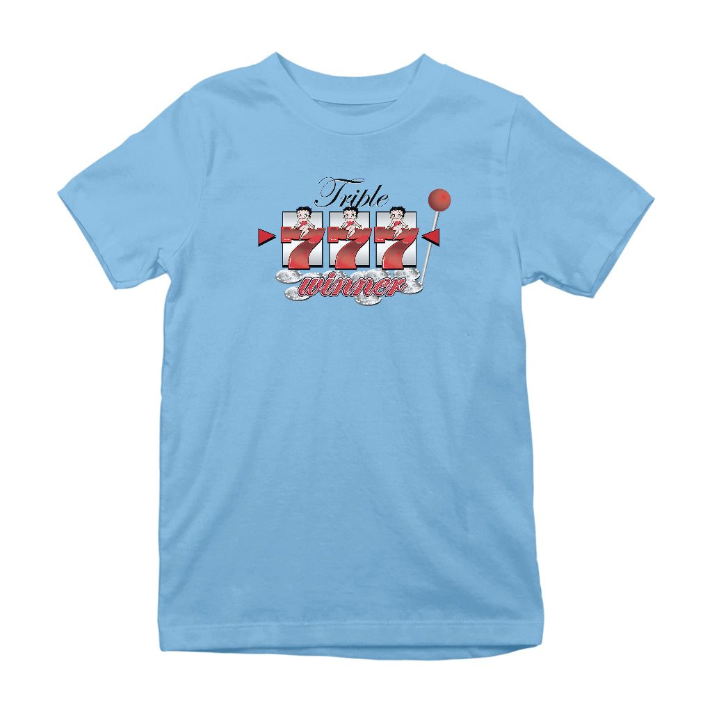 Betty Boop Triple Seven Winner Kids T-Shirt
