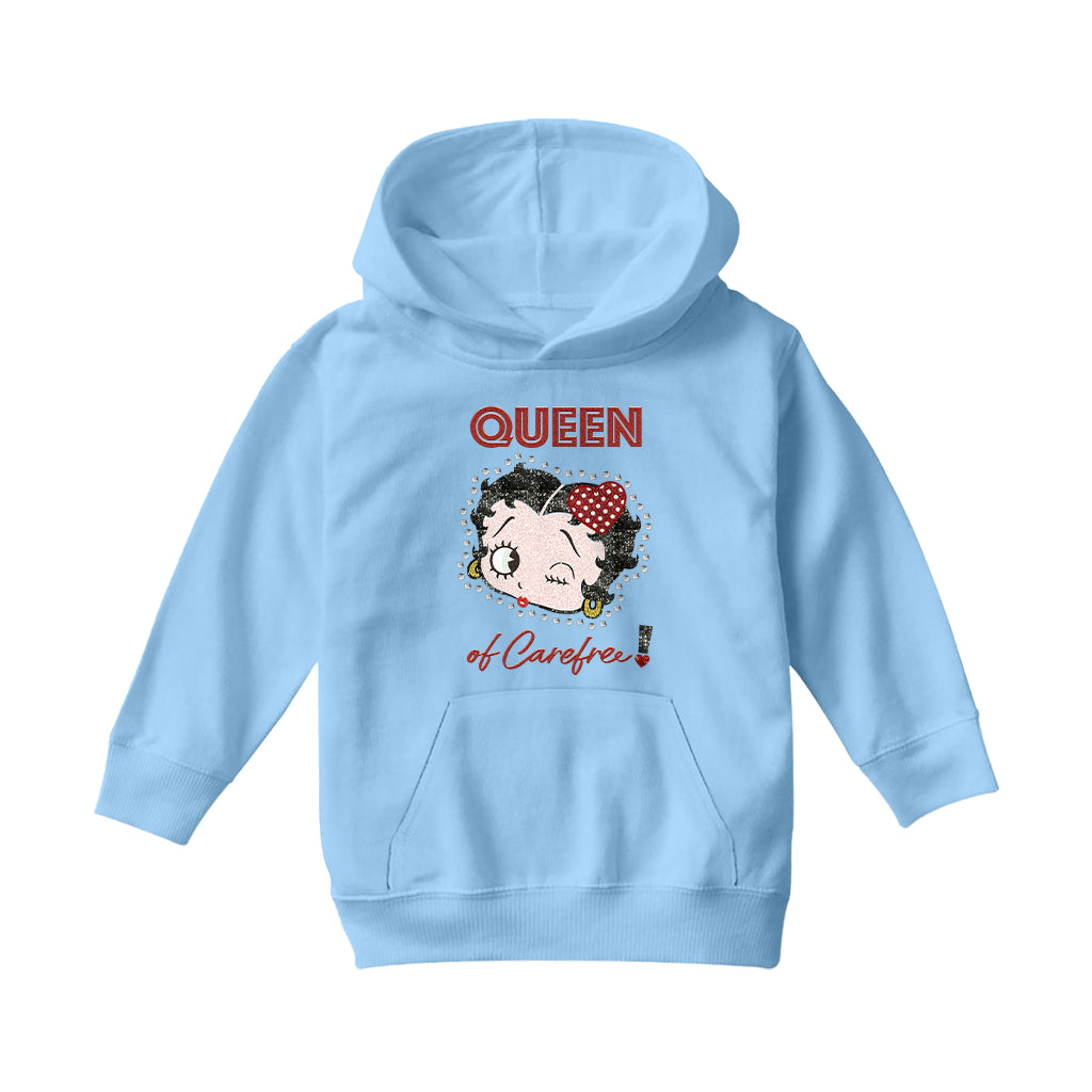 Betty Boop Queen Of Carefree! Kids Hooded Sweatshirt