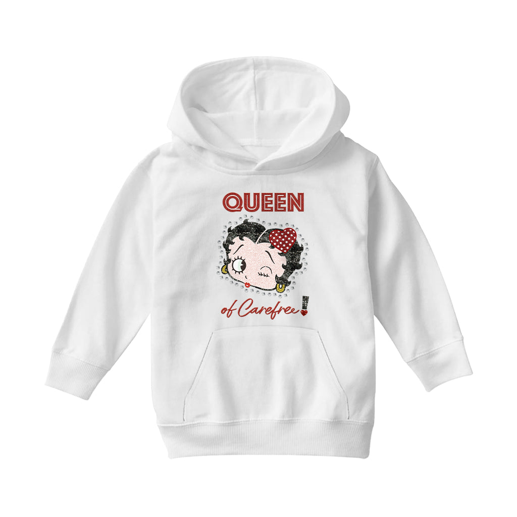 Betty Boop Queen Of Carefree! Kids Hooded Sweatshirt