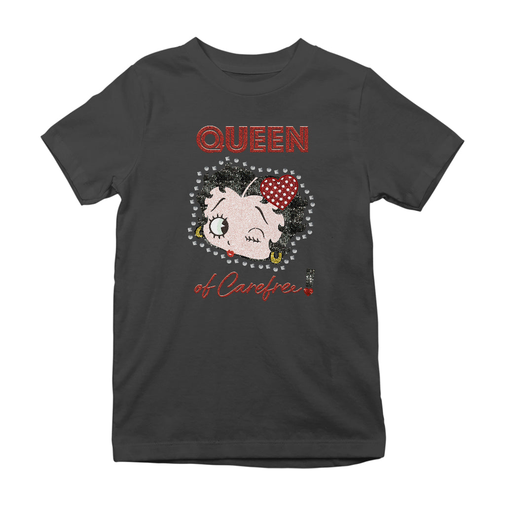 Betty Boop Queen Of Carefree! Kids T-Shirt