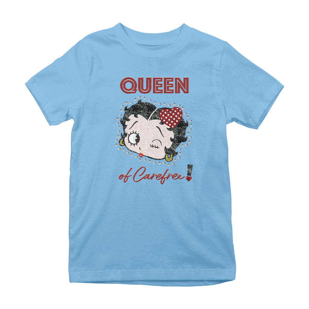 Betty Boop Queen Of Carefree! Kids T-Shirt