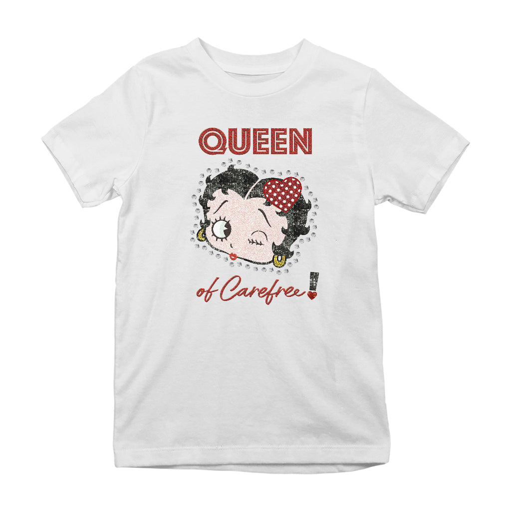 Betty Boop Queen Of Carefree! Kids T-Shirt