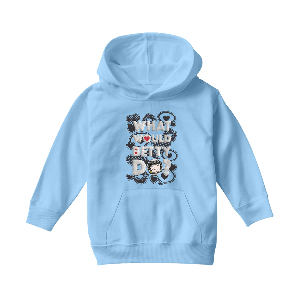 Betty Boop What Would Betty Do WWBD Kids Hooded Sweatshirt