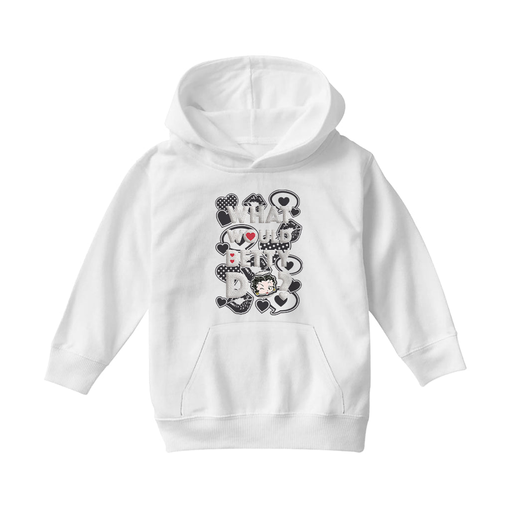 Betty Boop What Would Betty Do WWBD Kids Hooded Sweatshirt