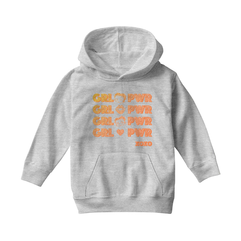 Betty Boop GRL PWR XOXO Kids Hooded Sweatshirt
