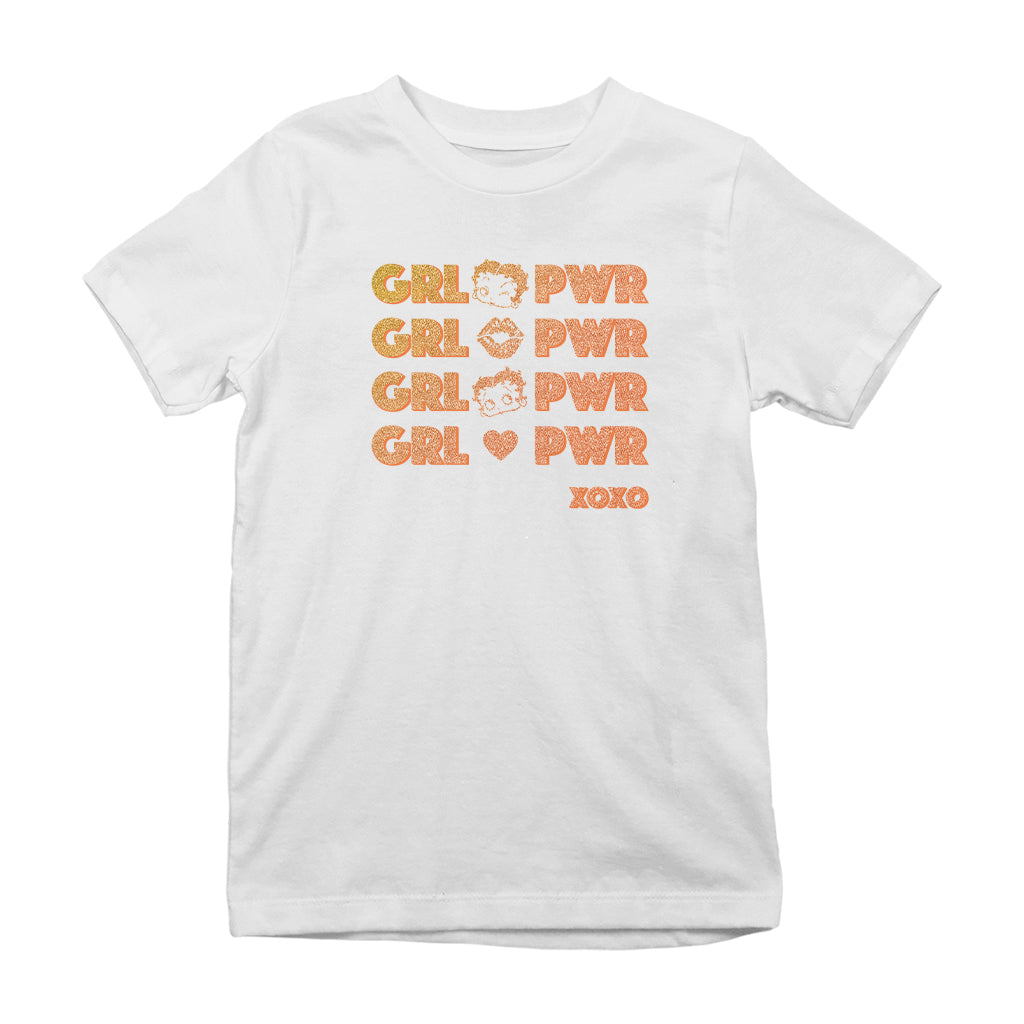 Betty Boop GRL PWR XOXO Kids T-Shirt