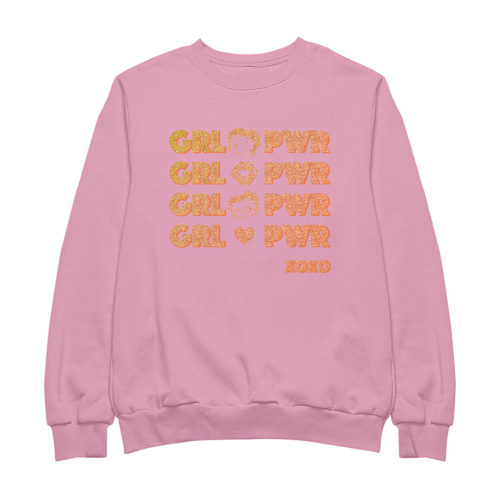 Betty Boop GRL PWR XOXO Men's Sweatshirt